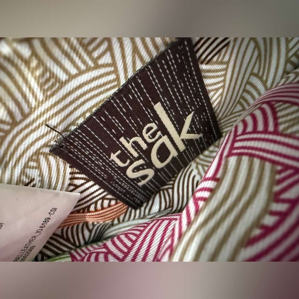 The Sak light brown leather wallet w/ colorful stripes on front (read) - Picture 3 of 14